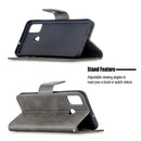 For Huawei Honor 9X Lite Retro Lambskin Texture Pure Color Horizontal Flip PU Leather Case with Holder & Card Slots & Wallet & Lanyard(Grey)
