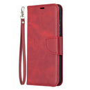For Huawei Honor 9X Lite Retro Lambskin Texture Pure Color Horizontal Flip PU Leather Case with Holder & Card Slots & Wallet & Lanyard(Red)