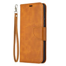For Huawei Honor 9X Lite Retro Lambskin Texture Pure Color Horizontal Flip PU Leather Case with Holder & Card Slots & Wallet & Lanyard(Yellow)