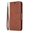 For Huawei Honor 9X Lite Retro Lambskin Texture Pure Color Horizontal Flip PU Leather Case with Holder & Card Slots & Wallet & Lanyard(Brown)