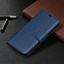 For Huawei Honor 9X Lite Retro Lambskin Texture Pure Color Horizontal Flip PU Leather Case with Holder & Card Slots & Wallet & Lanyard(Blue)