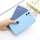 For iPhone 11 Magic Cube Frosted Silicone Shockproof Full Coverage Protective Case(Blue)
