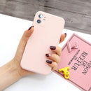 For iPhone 11 Magic Cube Frosted Silicone Shockproof Full Coverage Protective Case(Pink)