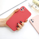 For iPhone 11 Magic Cube Frosted Silicone Shockproof Full Coverage Protective Case(Red)