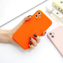 For iPhone 11 Magic Cube Frosted Silicone Shockproof Full Coverage Protective Case(Orange)