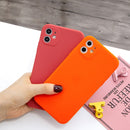 For iPhone 11 Magic Cube Frosted Silicone Shockproof Full Coverage Protective Case(Orange)