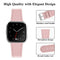 For Fitbit Versa 2 / Fitbit Versa / Fitbit Versa Lite Leather Watch Band with Round Tail Buckle(Pink)