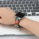 For Fitbit Versa 2 / Fitbit Versa / Fitbit Versa Lite Leather Watch Band with Round Tail Buckle(Black Safflower)