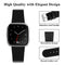 For Fitbit Versa 2 / Fitbit Versa / Fitbit Versa Lite Leather Watch Band with Round Tail Buckle(Black)
