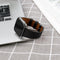 For Fitbit Versa 2 / Fitbit Versa / Fitbit Versa Lite Leather Watch Band with Round Tail Buckle(Black)