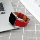 For Fitbit Versa 2 / Fitbit Versa / Fitbit Versa Lite Leather Watch Band with Round Tail Buckle(Red)