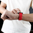 For Fitbit Versa 2 / Fitbit Versa / Fitbit Versa Lite Leather Watch Band with Round Tail Buckle(Red)