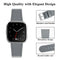 For Fitbit Versa 2 / Fitbit Versa / Fitbit Versa Lite Leather Watch Band with Round Tail Buckle(Gray)