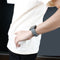 For Fitbit Versa 2 / Fitbit Versa / Fitbit Versa Lite Leather Watch Band with Round Tail Buckle(Gray)