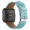 For Fitbit Versa 2 / Fitbit Versa / Fitbit Versa Lite Leather Watch Band with Round Tail Buckle(Teal)