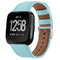 For Fitbit Versa 2 / Fitbit Versa / Fitbit Versa Lite Leather Watch Band with Round Tail Buckle(Teal)