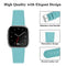 For Fitbit Versa 2 / Fitbit Versa / Fitbit Versa Lite Leather Watch Band with Round Tail Buckle(Teal)