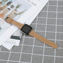 For Fitbit Versa 2 / Fitbit Versa / Fitbit Versa Lite Leather Watch Band with Round Tail Buckle(Apricot)