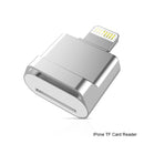 MicroDrive 8pin To TF Card Adapter Mini iPhone & iPad TF Card Reader, Capacity:256GB(Silver)