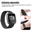 For Fitbit Versa 2 / Fitbit Versa / Fitbit Versa Lite Milanese Watch Band,, Small Size: 2.3x22.5cm(Ice Blue)