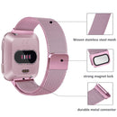 For Fitbit Versa 2 / Fitbit Versa / Fitbit Versa Lite Milanese Watch Band,, Small Size: 2.3x22.5cm(Coffee)