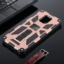 For Xiaomi Redmi Note 9s / Note 9 Pro Shockproof TPU + PC Magnetic Protective Case with Holder(Rose Red)