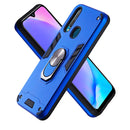 For vivo Y17 / Y15 / Y12 / U10 / Y11 / Y3 2 in 1 Armour Series PC + TPU Protective Case with Ring Holder(Dark Blue)