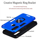 For vivo Y17 / Y15 / Y12 / U10 / Y11 / Y3 2 in 1 Armour Series PC + TPU Protective Case with Ring Holder(Dark Blue)