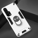 For Huawei Honor 20 / nova 5T 2 in 1 Armour Series PC + TPU Protective Case with Ring Holder(Silver)