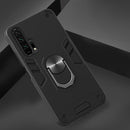 For Huawei Honor 20 / nova 5T 2 in 1 Armour Series PC + TPU Protective Case with Ring Holder(Black)