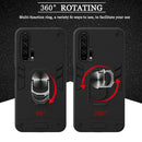 For Huawei Honor 20 / nova 5T 2 in 1 Armour Series PC + TPU Protective Case with Ring Holder(Black)