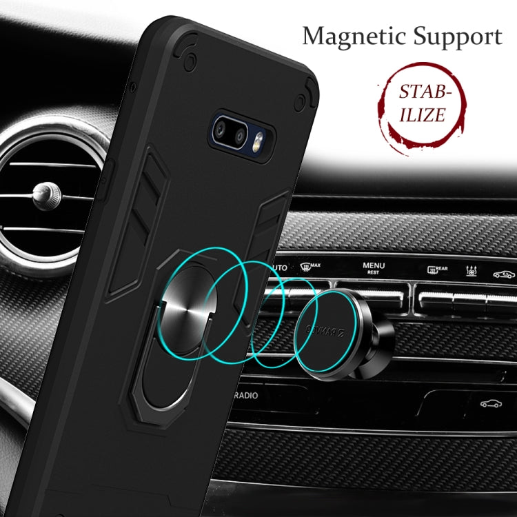 For LG G8X ThinQ / V50S ThinQ 2 in 1 Armour Series PC + TPU Protective Case with Ring Holder(Dark Blue)