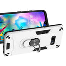 For LG G8X ThinQ / V50S ThinQ 2 in 1 Armour Series PC + TPU Protective Case with Ring Holder(Silver)