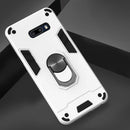 For LG G8X ThinQ / V50S ThinQ 2 in 1 Armour Series PC + TPU Protective Case with Ring Holder(Silver)