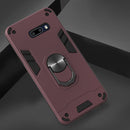 For LG G8X ThinQ / V50S ThinQ 2 in 1 Armour Series PC + TPU Protective Case with Ring Holder(Wine Red)
