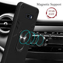For LG G8X ThinQ / V50S ThinQ 2 in 1 Armour Series PC + TPU Protective Case with Ring Holder(Wine Red)