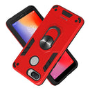 For Xiaomi Redmi 6 (Perforated) 2 in 1 Armour Series PC + TPU Protective Case with Ring Holder(Red)