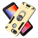 For Xiaomi Redmi 6 (Perforated) 2 in 1 Armour Series PC + TPU Protective Case with Ring Holder(Gold)