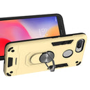 For Xiaomi Redmi 6 (Perforated) 2 in 1 Armour Series PC + TPU Protective Case with Ring Holder(Gold)