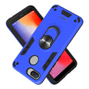 For Xiaomi Redmi 6 (Perforated) 2 in 1 Armour Series PC + TPU Protective Case with Ring Holder(Dark Blue)