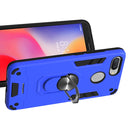 For Xiaomi Redmi 6 (Perforated) 2 in 1 Armour Series PC + TPU Protective Case with Ring Holder(Dark Blue)