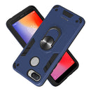 For Xiaomi Redmi 6 (Perforated) 2 in 1 Armour Series PC + TPU Protective Case with Ring Holder(Royal Blue)