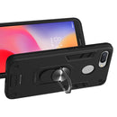 For Xiaomi Redmi 6 (Perforated) 2 in 1 Armour Series PC + TPU Protective Case with Ring Holder(Black)