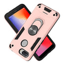For Xiaomi Redmi 6 (Perforated) 2 in 1 Armour Series PC + TPU Protective Case with Ring Holder(Rose Gold)