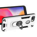 For Xiaomi Redmi 6 (Perforated) 2 in 1 Armour Series PC + TPU Protective Case with Ring Holder(Silver)