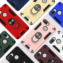 For Xiaomi Redmi 6 (Perforated) 2 in 1 Armour Series PC + TPU Protective Case with Ring Holder(Silver)