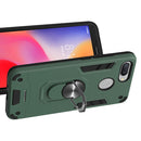 For Xiaomi Redmi 6 (Perforated) 2 in 1 Armour Series PC + TPU Protective Case with Ring Holder(Dark Green)