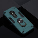 For Motorola E5 Play / E5 (US Version) 2 in 1 Armour Series PC + TPU Protective Case with Ring Holder(Dark Green)