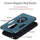 For Motorola E5 Play / E5 (US Version) 2 in 1 Armour Series PC + TPU Protective Case with Ring Holder(Dark Green)