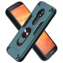 For Motorola E5 Play / E5 (US Version) 2 in 1 Armour Series PC + TPU Protective Case with Ring Holder(Dark Green)